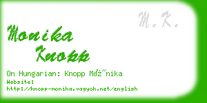 monika knopp business card